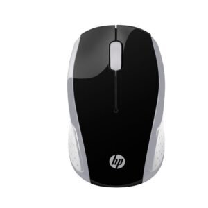 HP 200 - Ratón - diestro y zurdo - óptico - inalámbrico - 2.4 GHz - receptor inalámbrico USB - plata - para Pavilion 24, 27, 590, 595, TP01