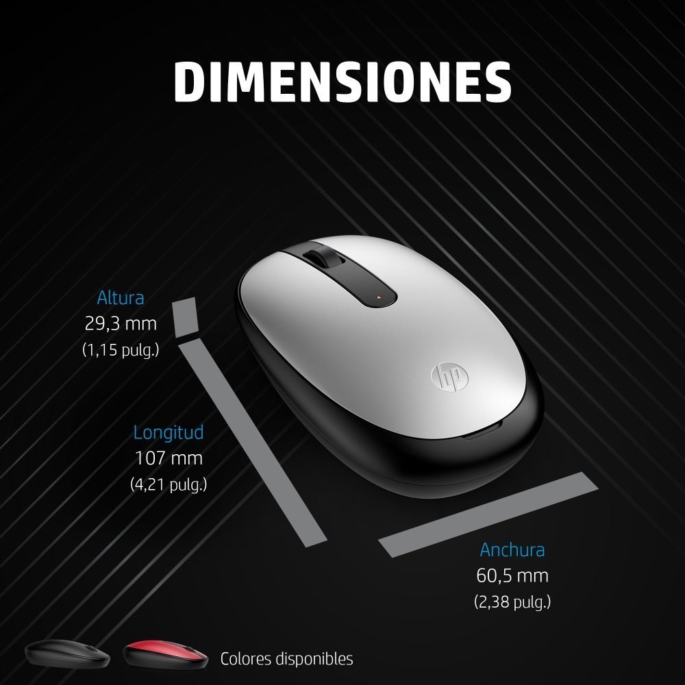 HP - Mouse - Bluetooth 5.1 - Wireless - Berry red - 43N04AA#ABM - Imagen 9