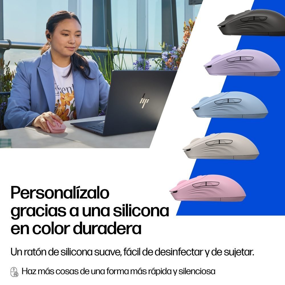 HP - Mouse - Wireless - 400 Quiet Pink Wireless Mouse - Imagen 7