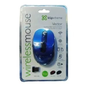 Klip Xtreme KMW-330 Vector - Ratón - ergonómico - óptico - 6 botones - inalámbrico - 2.4 GHz - receptor inalámbrico USB - azul