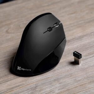 Klip Xtreme EverRest - Ratón vertical - ergonómico - diestro - óptico - 6 botones - inalámbrico - 2.4 GHz - receptor inalámbrico USB