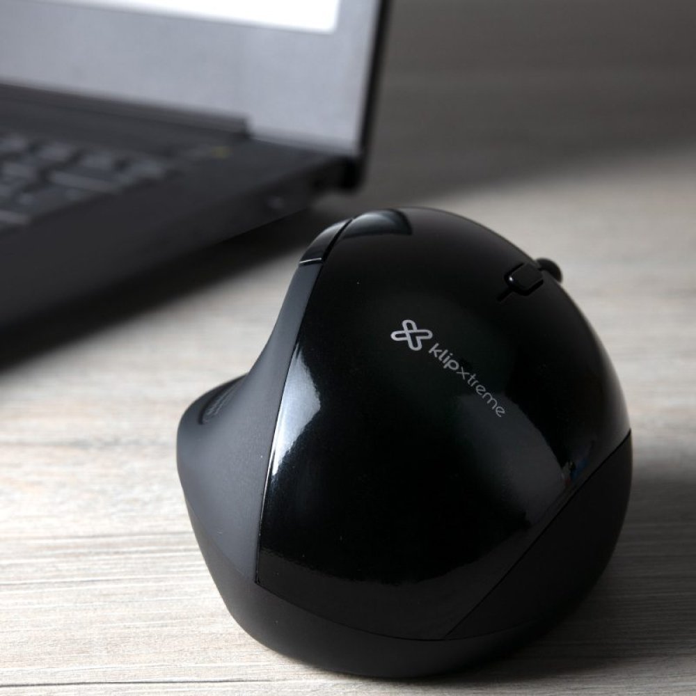 Klip Xtreme - Mouse - 2.4 GHz - Wireless - Black - Ergonomic - Imagen 2