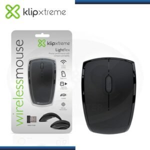 Klip Xtreme Lightflex KMW-375 - Ratón - ergonómico - óptico - 3 botones - inalámbrico - 2.4 GHz - receptor inalámbrico USB - negro