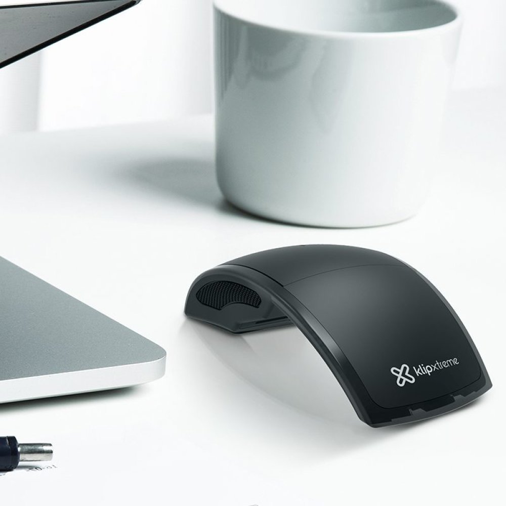 Klip Xtreme Lightflex KMW-375 - Ratón - ergonómico - óptico - 3 botones - inalámbrico - 2.4 GHz - receptor inalámbrico USB - negro - Imagen 3