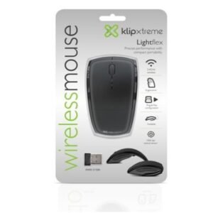 Klip Xtreme - Mouse - 2.4 GHz - Wireless - Gray - Foldable - 1000dpi