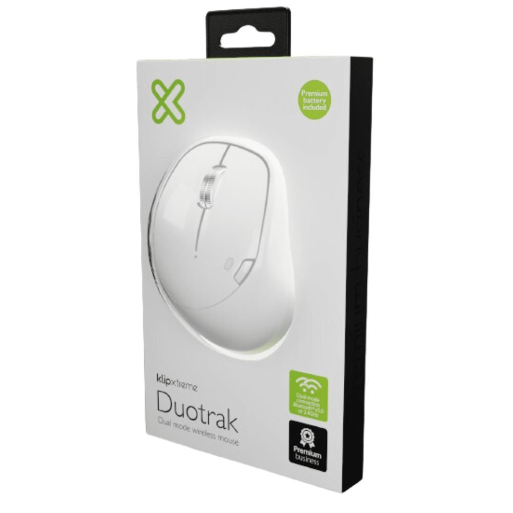 Klip Xtreme - Mouse - 2.4 GHz / Bluetooth 5.0 - Wireless - Cool white - Dual mode White - Imagen 2