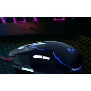 Mouse para Gaming Xtech XTM-610 Lethal Haze - Resolución ajustable de hasta 3200 ppp - Luces LED de 4 colores - Cable sin enredos - para juegos 3D de 6 botones - Sensor: Óptico - Botones: 6 - Iluminado: Sí - Longitud del cable: 5,2 pies, trenzado