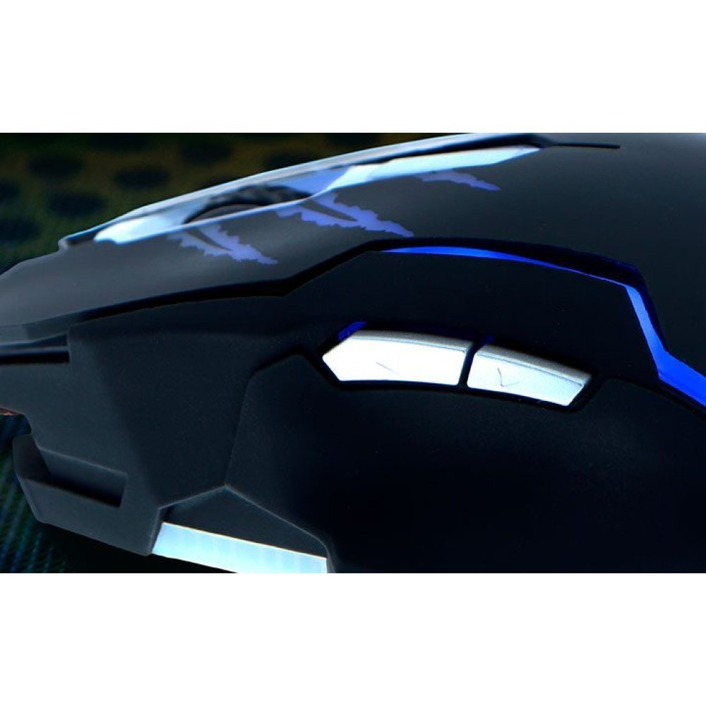 Mouse para Gaming Xtech XTM-610 Lethal Haze - Resolución ajustable de hasta 3200 ppp - Luces LED de 4 colores - Cable sin enredos - para juegos 3D de 6 botones - Sensor: Óptico - Botones: 6 - Iluminado: Sí - Longitud del cable: 5,2 pies, trenzado - Imagen 2