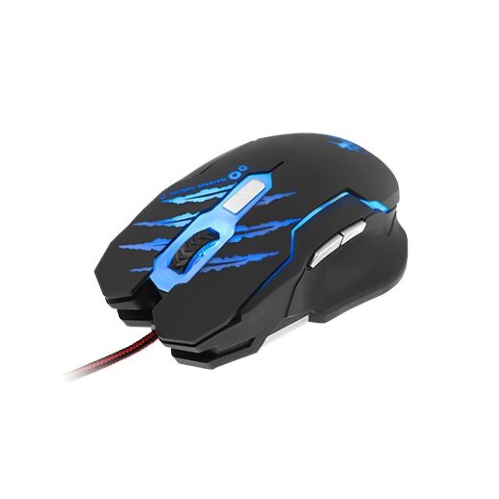 Mouse para Gaming Xtech XTM-610 Lethal Haze - Resolución ajustable de hasta 3200 ppp - Luces LED de 4 colores - Cable sin enredos - para juegos 3D de 6 botones - Sensor: Óptico - Botones: 6 - Iluminado: Sí - Longitud del cable: 5,2 pies, trenzado - Imagen 4