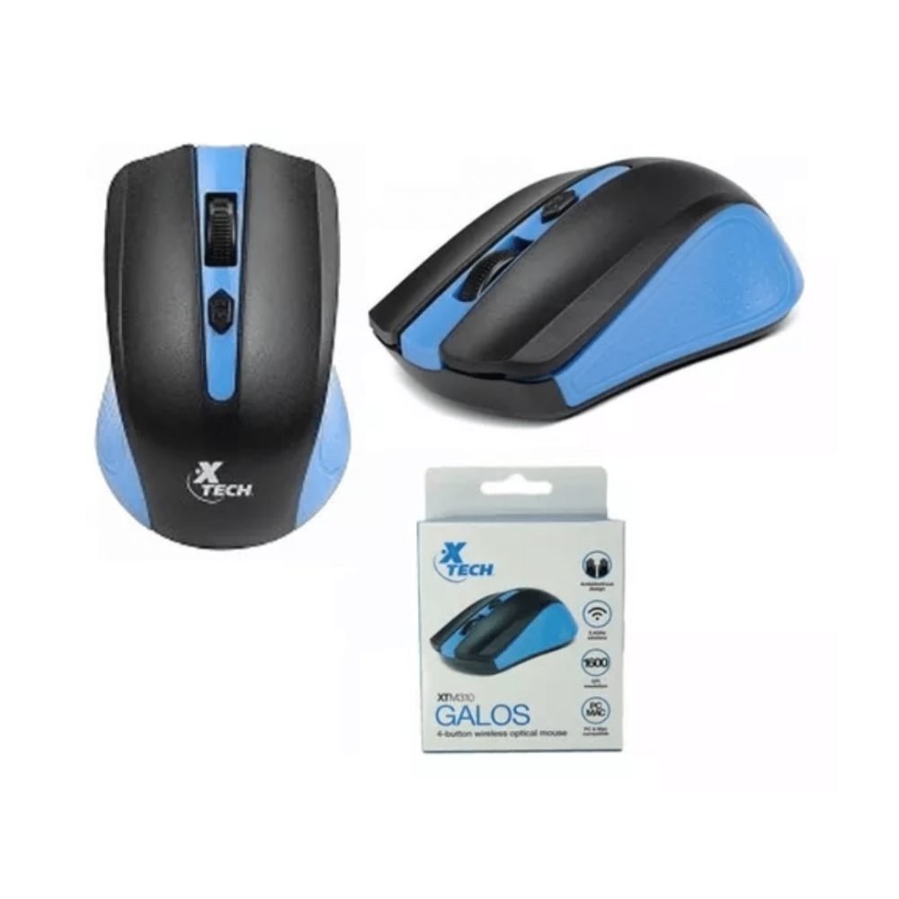 Xtech - Mouse - 2.4 GHz - Wireless - Blue - 1600 dpi XTM-310BL - Imagen 3