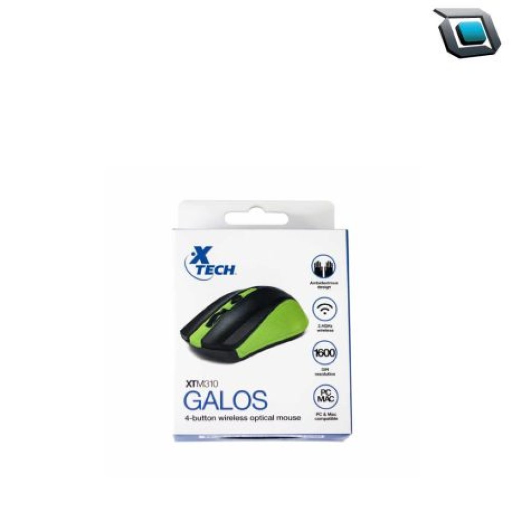 Xtech - Mouse - 2.4 GHz - Wireless - Green - 1600dpi XTM-310GN - Imagen 2