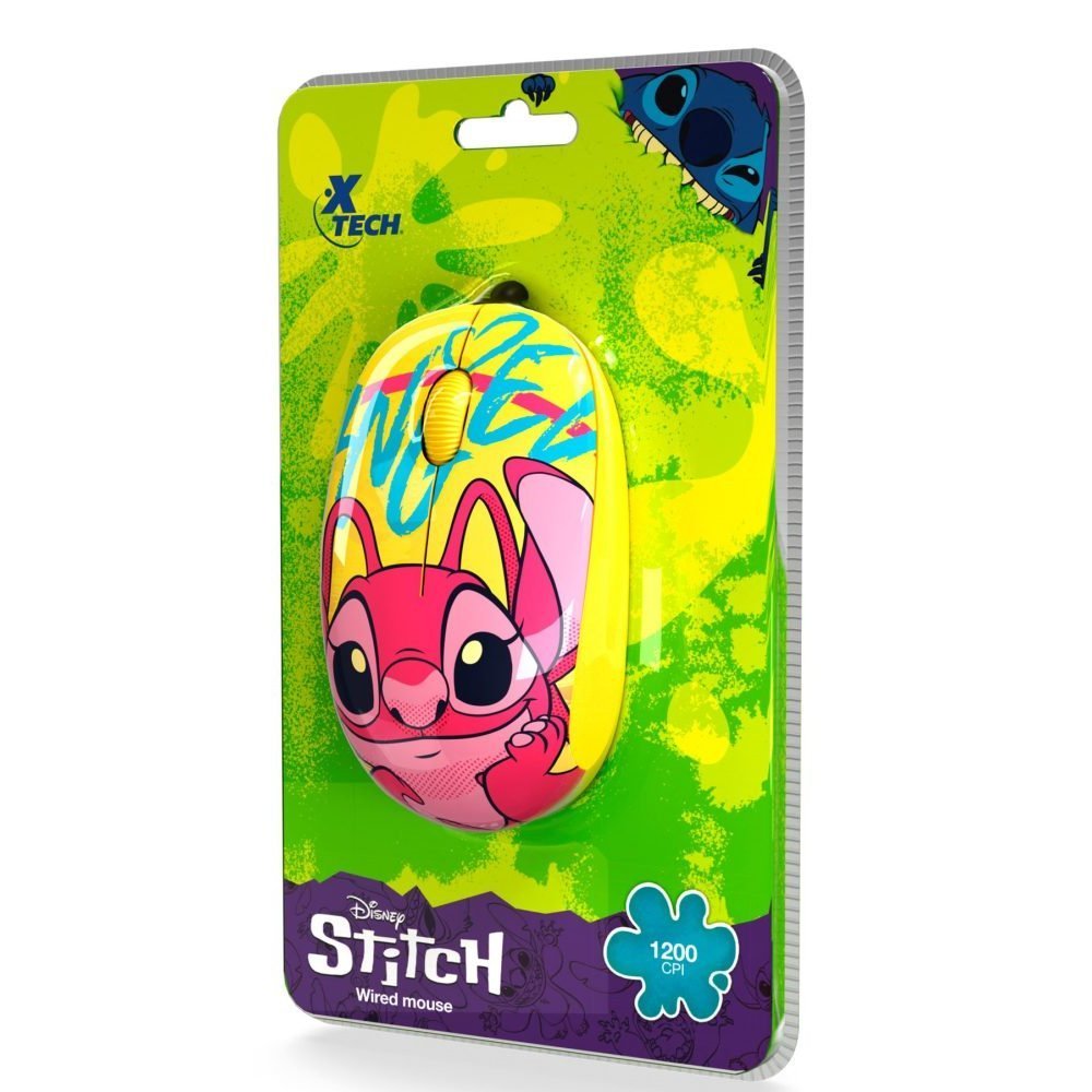 Xtech - XTM-D406ST-YL - Mouse - USB - Wired - Disney Stich Yellow - Imagen 3