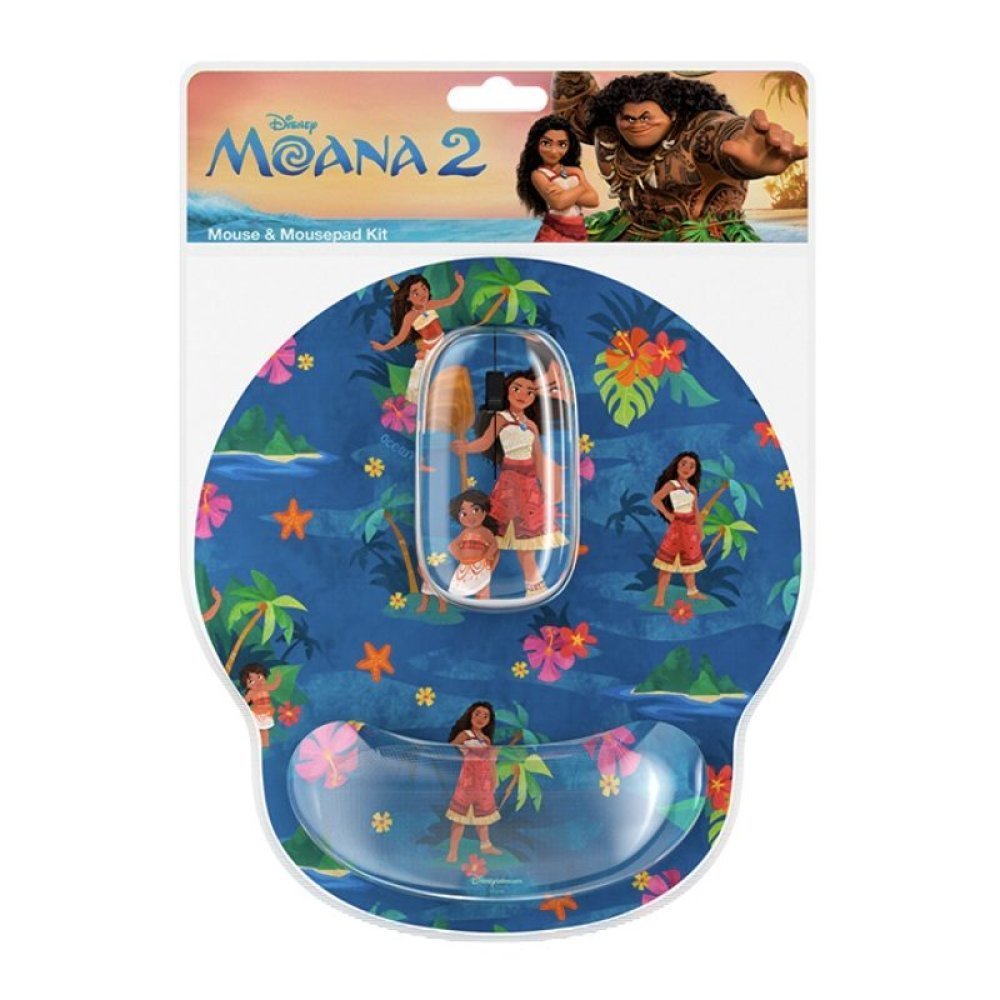 Xtech - XTM-DKT3MO - Mouse and mouse pad kit - 2.4 GHz - Wireless - Moana 2 KT3MO - Disney Moana 2 and sister - Imagen 4