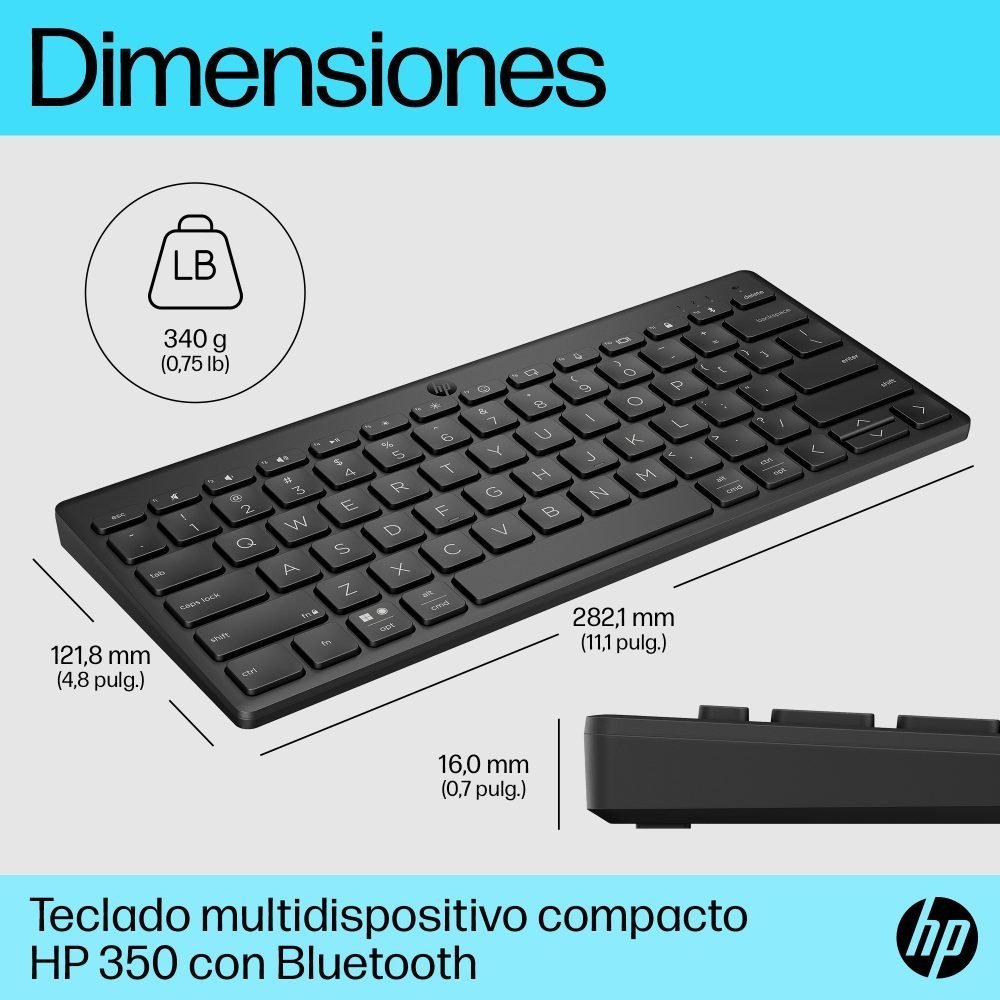 HP - Keyboard - 350 Compact Multi-Device - Imagen 6