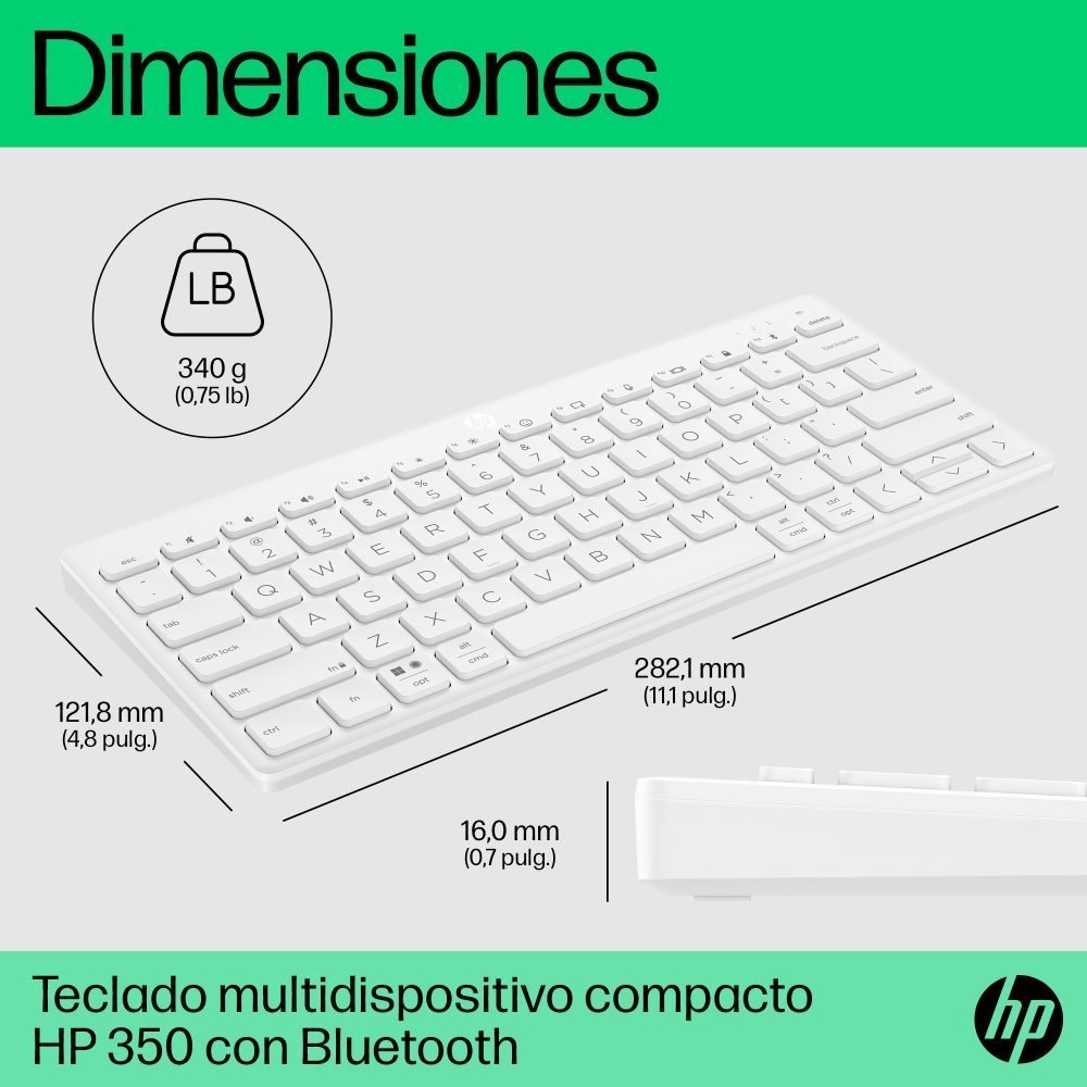 HP - Keyboard - Wireless - White - 692T0AA#ABM - Imagen 6