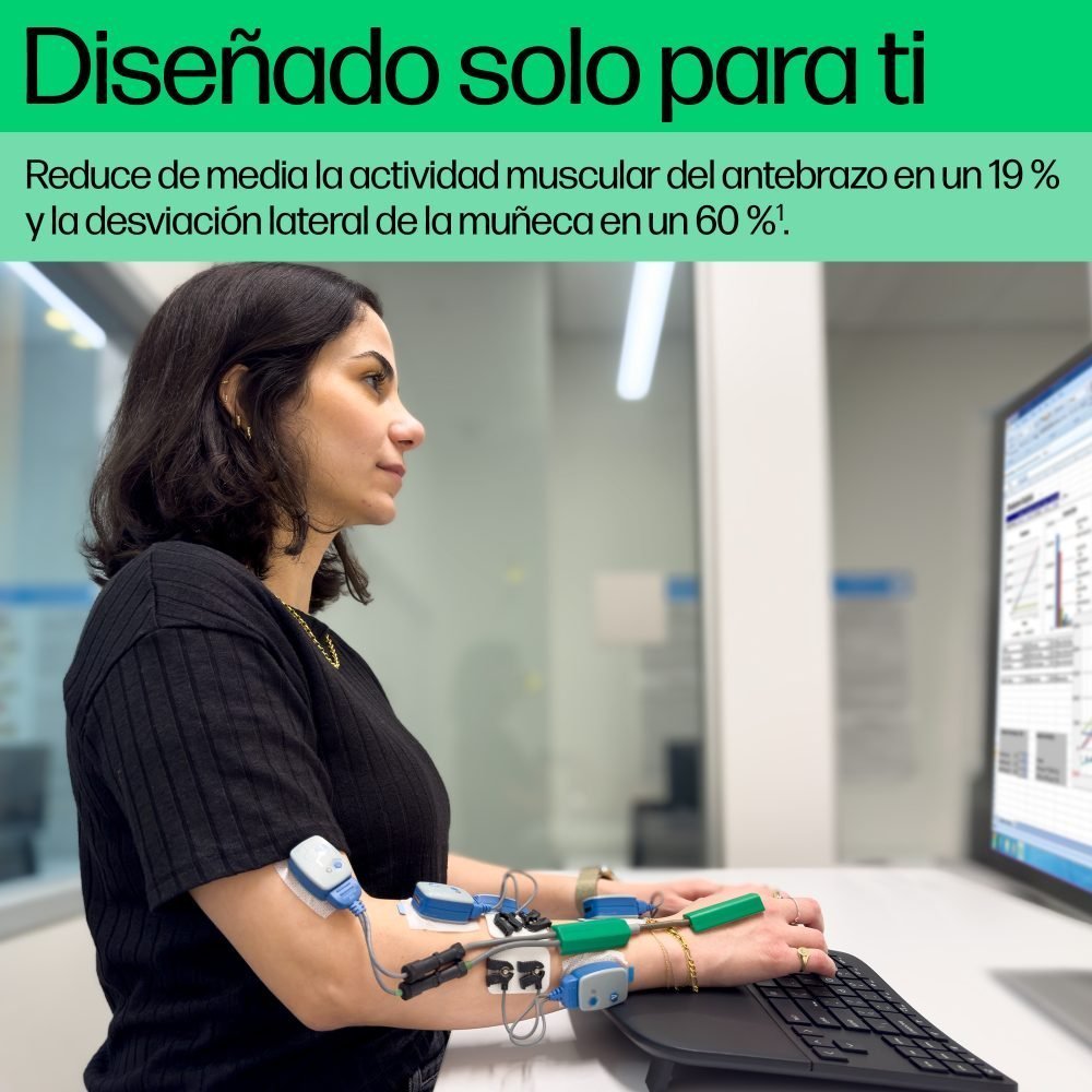 HP - 960 BLK Ergonomic Wireless Key - Imagen 8