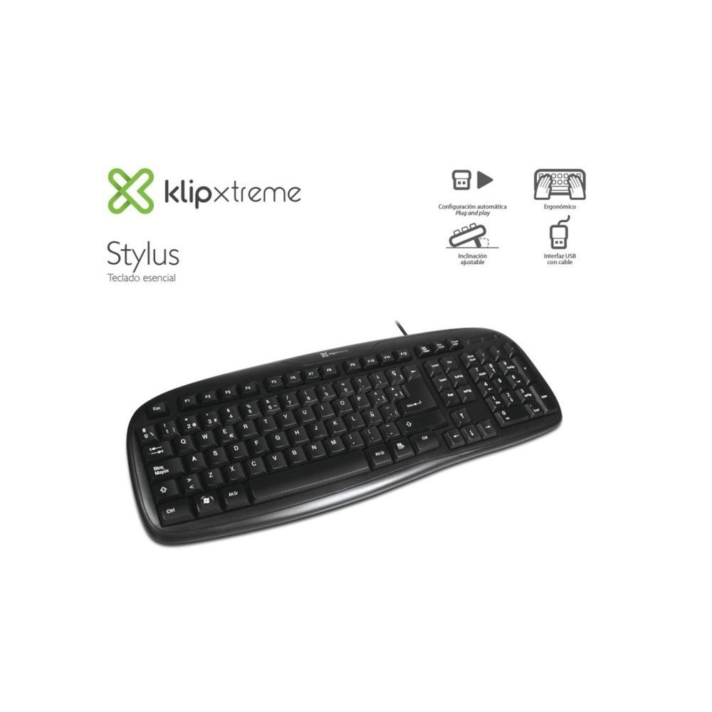 Klip Xtreme KKS-050S - Teclado - USB - español - negro azabache - Imagen 3