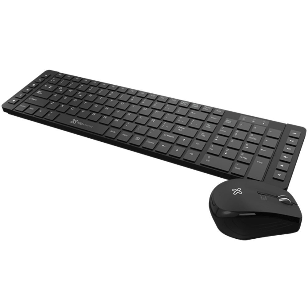 Klip Xtreme - Keyboard and mouse set - Spanish - Wireless - 2.4 GHz - All black - Imagen 2