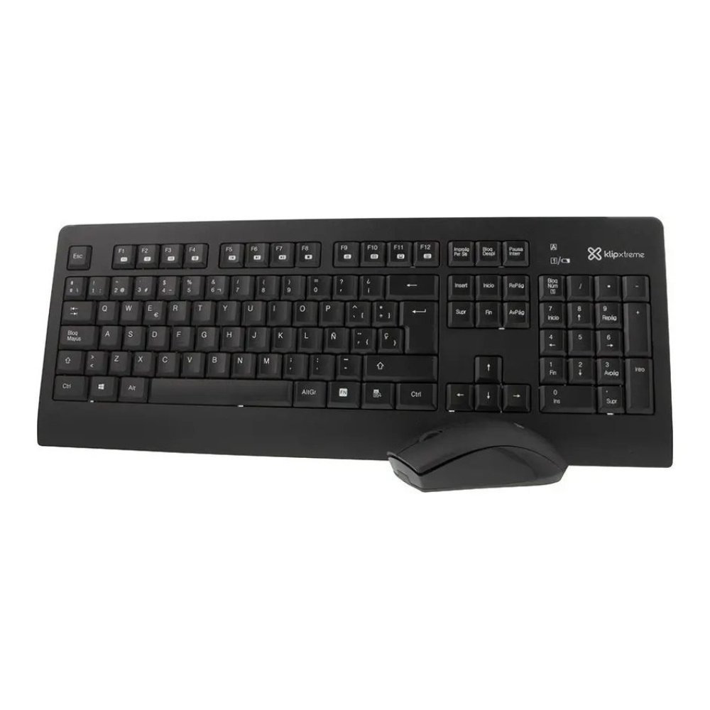 Klip Xtreme KCK-265S - Juego de teclado y ratón - inalámbrico - 2.4 GHz - impermeable