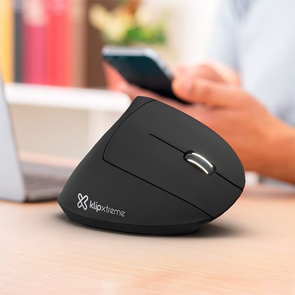 Klip Xtreme - Mouse - 2.4 GHz - Wireless - Vertical - Rechargeable