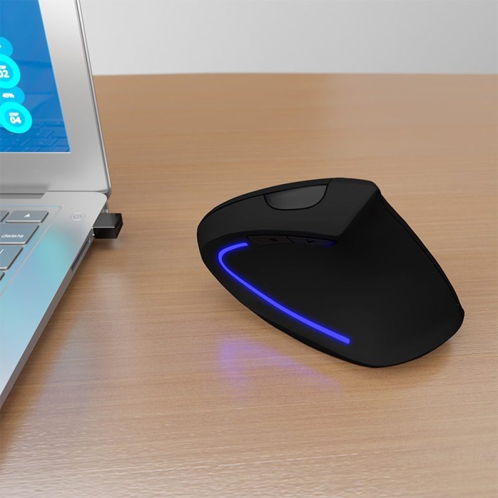 Klip Xtreme - Mouse - 2.4 GHz - Wireless - Vertical - Rechargeable - Imagen 3