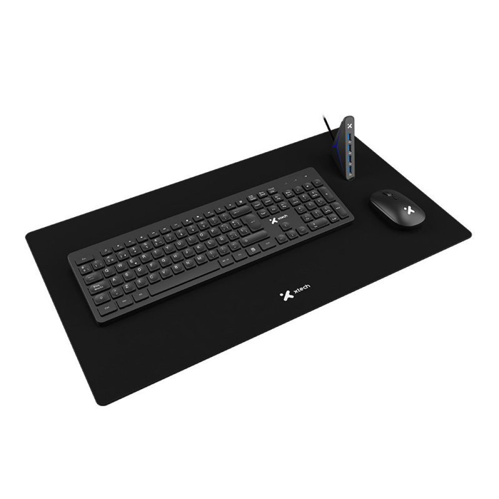 Xtech - MM Keyboard wls, mouse wls, mouse pad XL and USB 3.0 Hub Kit - Spanish - Wireless / Wired - 2.4 GHz / USB - Black - XTK-320S - Imagen 4