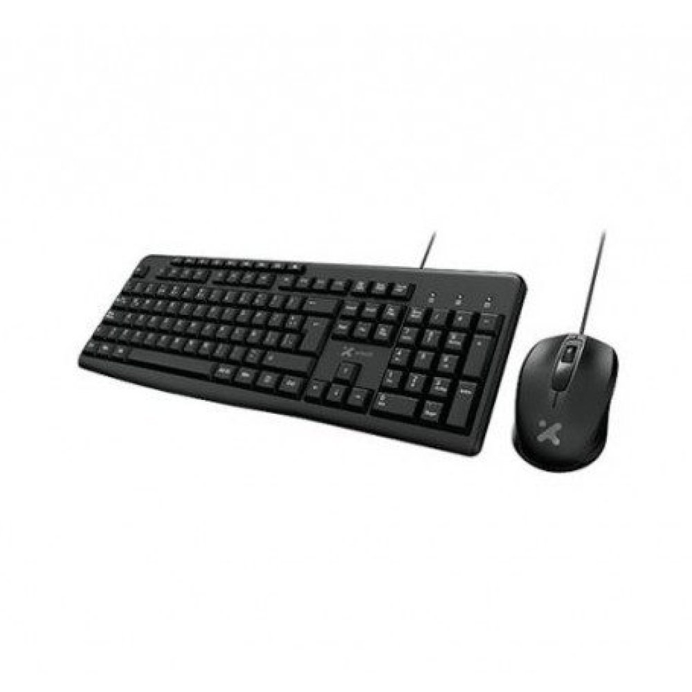 Xtech - Keyboard and mouse set - Wired - Spanish - USB - Black - Multimedia XTK-302S - Imagen 3