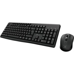 Xtech - Keyboard and mouse set - Wireless - Spanish - USB - Black - 2.4 GHz - Black XTK-311S