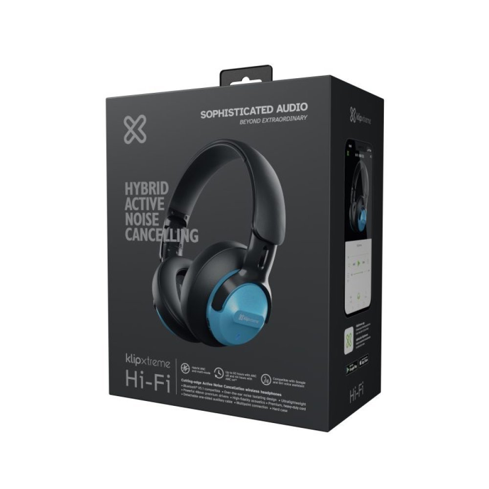 Klip Xtreme - KNH-750GR - Headphones - Para Home audio - Wireless - ANC - 44Hr - Gray - Imagen 2