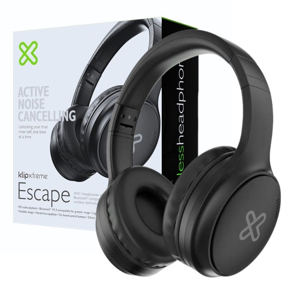 Klip Xtreme - KNH-300BK - Headphones - Para Home audio - Wireless - ANC - 32Hr - Black - Imagen 2