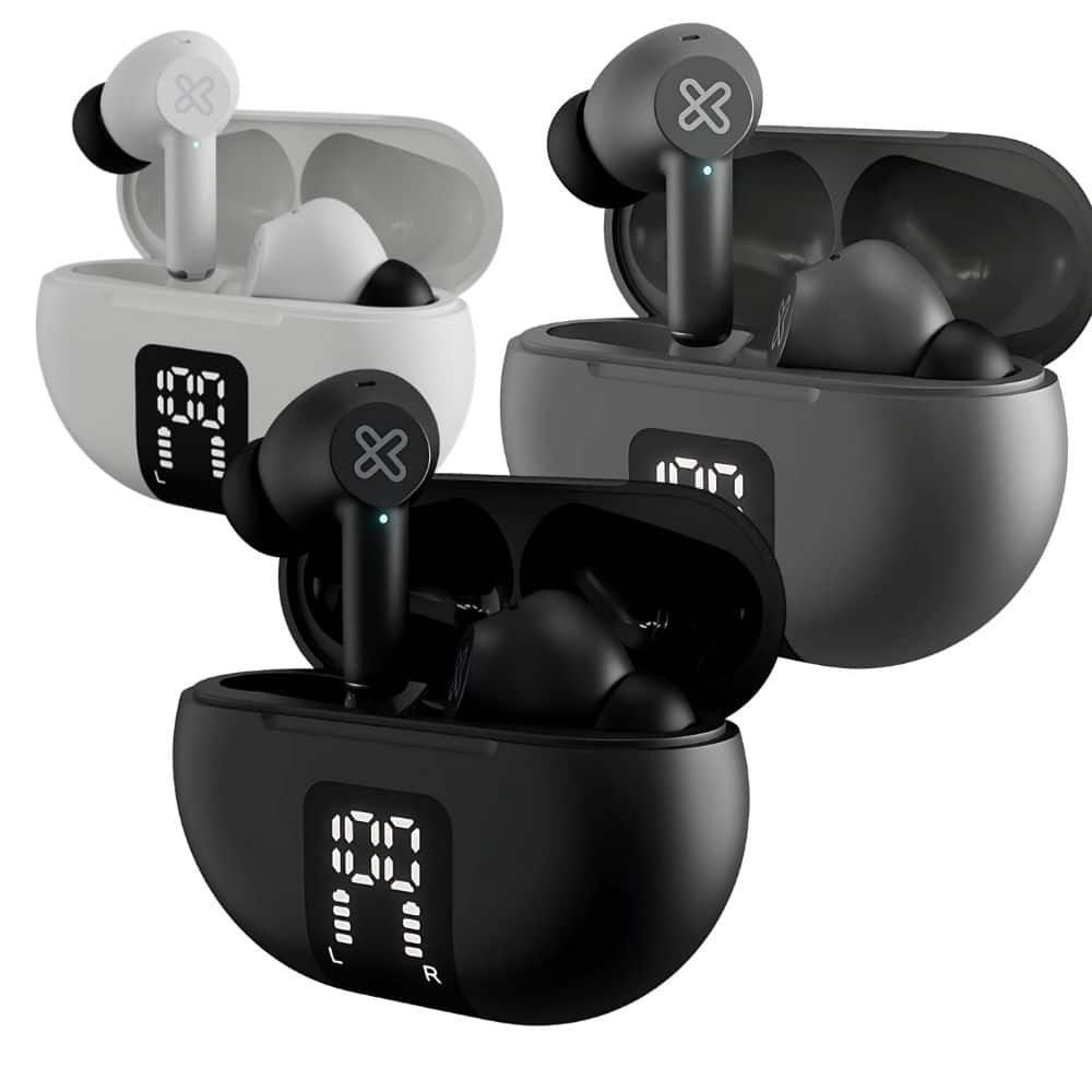 Klip Xtreme - True wireless earphones - Para Phone / Para Portable electronics / Para Tablet - Wireless - 22Hrs ANC Gray - Imagen 3