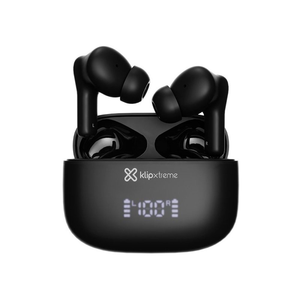 Klip Xtreme - True wireless earphones - Para Phone / Para Portable electronics / Para Tablet - Wireless - 26Hrs Hybdrid ANC Black