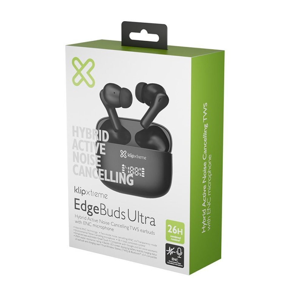 Klip Xtreme - True wireless earphones - Para Phone / Para Portable electronics / Para Tablet - Wireless - 26Hrs Hybdrid ANC Black - Imagen 3