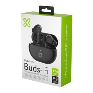 Klip Xtreme - True wireless earphones - For Phone / For Portable electronics / For Tablet - Wireless - 17Hrs IPX Black