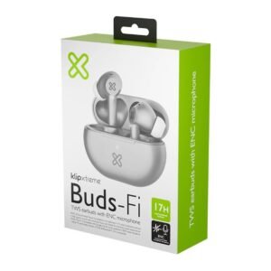 Klip Xtreme - True wireless earphones - Para Phone / Para Portable electronics / Para Tablet - Wireless - 17Hrs IPX Gray