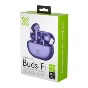 Klip Xtreme - True wireless earphones - Para Phone / Para Portable electronics / Para Tablet - Wireless - 17Hrs IPX Purple