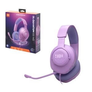 JBL Quantum 100M2 - Auriculares con diadema - Cableado - Púrpura- Respuesta de frecuencia 20 Hz - 20 kHz - Conector de 5.5mm -Tipo de micrófono Asta desmontable