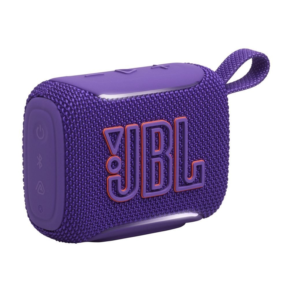 JBL Go 5 BT - Speaker - Purple - Bluetooth - Gran sonido en la palma de tu mano - Iluminación ambiental que mejora el estado de ánimo - Hasta 10 horas con Playtime Boost - A prueba de todo (polvo, agua y caídas) - Emparejamiento estéreo instantáneo AirTou - Imagen 4