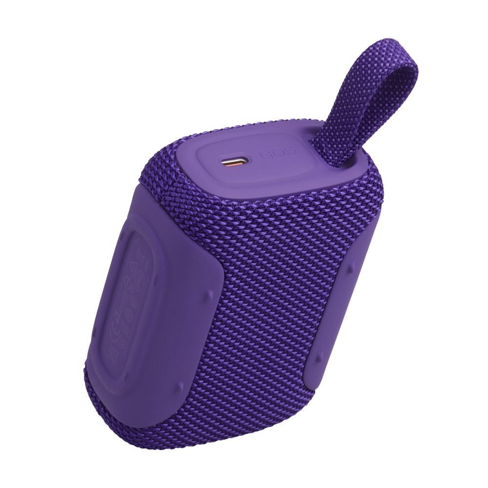 JBL Go 5 BT - Speaker - Purple - Bluetooth - Gran sonido en la palma de tu mano - Iluminación ambiental que mejora el estado de ánimo - Hasta 10 horas con Playtime Boost - A prueba de todo (polvo, agua y caídas) - Emparejamiento estéreo instantáneo AirTou - Imagen 6