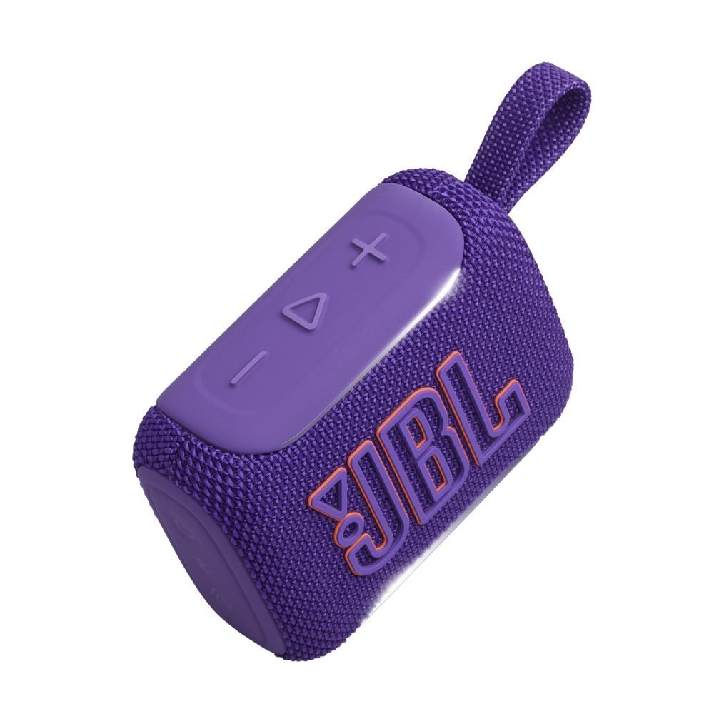 JBL Go 5 BT - Speaker - Purple - Bluetooth - Gran sonido en la palma de tu mano - Iluminación ambiental que mejora el estado de ánimo - Hasta 10 horas con Playtime Boost - A prueba de todo (polvo, agua y caídas) - Emparejamiento estéreo instantáneo AirTou - Imagen 7
