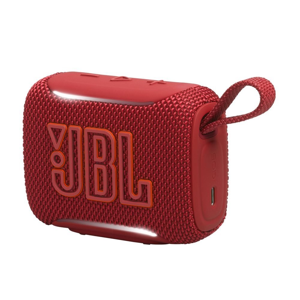 JBL Go 5 BT - Speaker - Red - Bluetooth - Gran sonido en la palma de tu mano - Iluminación ambiental que mejora el estado de ánimo - Hasta 10 horas con Playtime Boost - A prueba de todo (polvo, agua y caídas) - Emparejamiento estéreo instantáneo AirTouch - Imagen 4