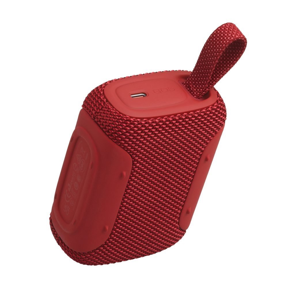 JBL Go 5 BT - Speaker - Red - Bluetooth - Gran sonido en la palma de tu mano - Iluminación ambiental que mejora el estado de ánimo - Hasta 10 horas con Playtime Boost - A prueba de todo (polvo, agua y caídas) - Emparejamiento estéreo instantáneo AirTouch - Imagen 6