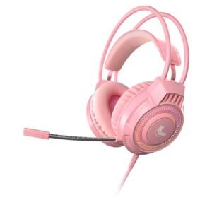 Xtech - XTH-564 - Headset - Para Computer / Para Game console - Wired - 3.5mm+USB Pink