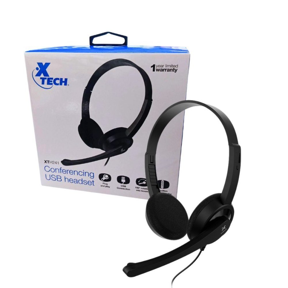 Xtech - XTH-241 - Headphones with microphone - Para Conference / Para Computer - Wired - USB/ In line control - Imagen 4