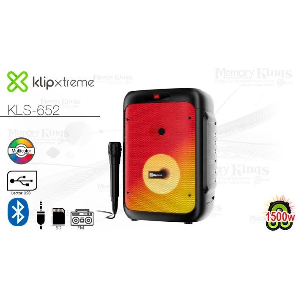 Klip Xtreme KLS-652 - Speaker system - Black - portable 8" - Imagen 4