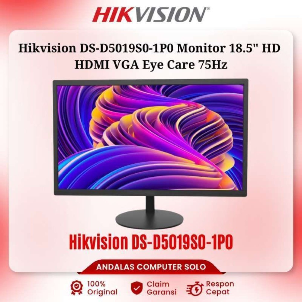 Hikvision - E-LED monitor - 18.5" - 1366 x 768 - HDMI / VGA