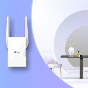TP-Link RE505X - Extensor de Red Wi-Fi 6 AX1500 - 300 Mbps a 2.4GHz + 867Mbps a 5GHz-2 × antenas externas - 1 × puerto de 10/100 Mbps - enchufado a la pared