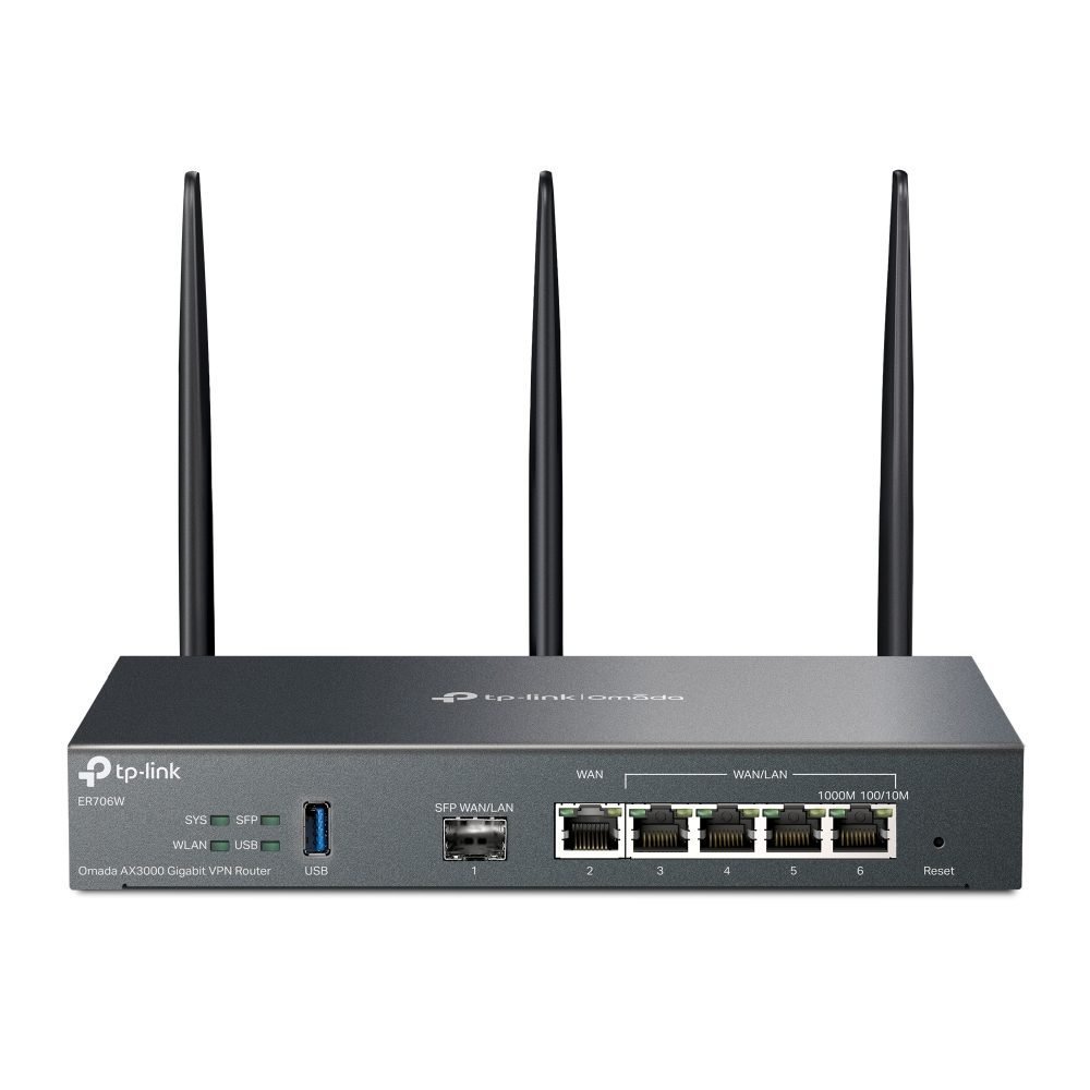 TP-LINK ER706W V1 - Enrutador inalámbrico conmutador de 4 puertos - 1GbE - Puertos WAN: 6 - Wi-Fi 6 - Doble banda - montaje en pared - Imagen 4