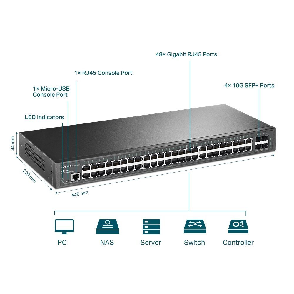 TP-Link - Omada 48-Port Gigabit L2+ Mana - Imagen 4