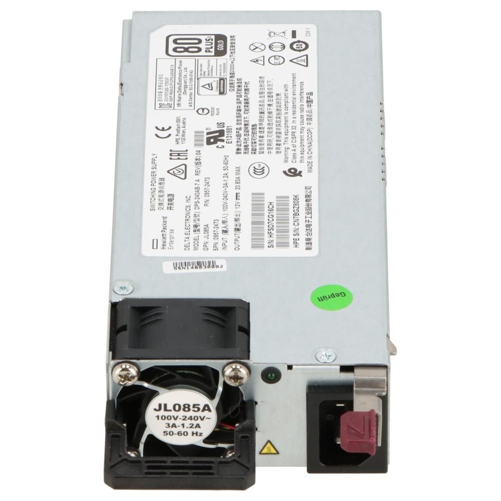HPE Aruba X371 - Fuente de alimentación - conectable en caliente / redundante - CA 100-240 V - 250 vatios - para HPE Aruba 2930M 24, 2930M 48, 3810, 3810M 16, 3810M 24, 3810M 48, 6200F 12, 6300M 24